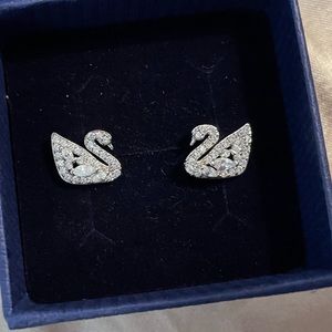Brand new Swarovski swan earrings